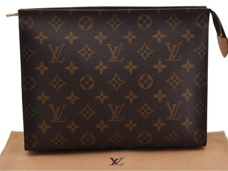 Auth Louis Vuitton Monogram Poche Toilette 26 Cosmetics Pouch Old Model LV 2831I Supply