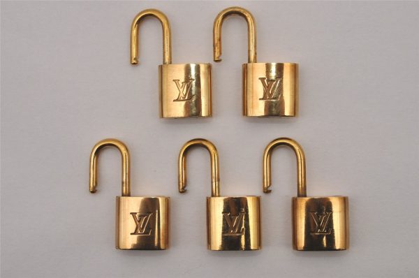 Authentic Louis Vuitton Padlock Gold 10Set LV 1231I For Cheap