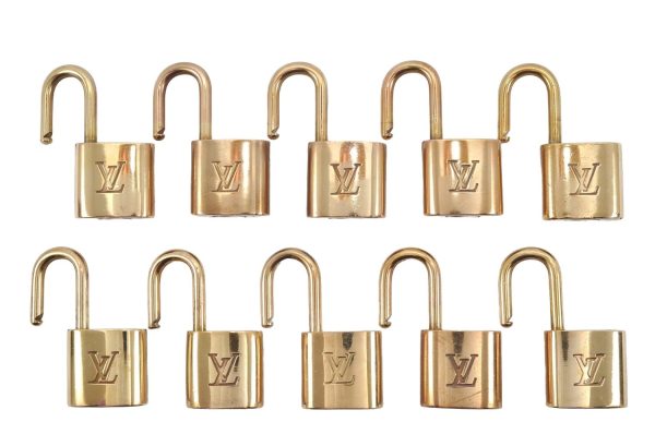 Authentic Louis Vuitton Padlock Gold 10Set LV 2152I Supply