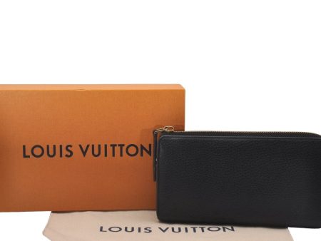 Auth Louis Vuitton Taurillon Portefeuille Comet Wallet M63102 Black LV Box 4662I Online now