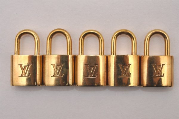 Authentic Louis Vuitton Padlock Gold 10Set LV 1231I For Cheap