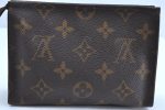 Authentic Louis Vuitton Monogram Poche Toilette 15 M47546 Cosmetics Pouch K5117 Sale