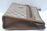 Authentic GUCCI GG Plus Clutch Hand Bag Purse PVC Leather Brown K5556 Supply