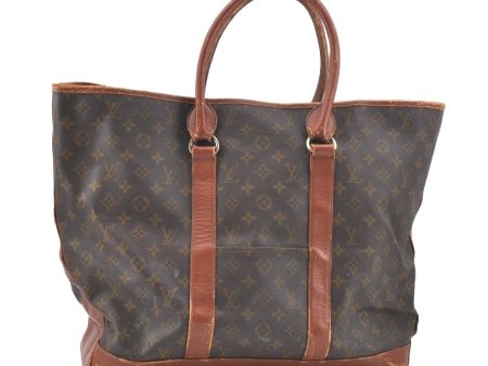 Auth Louis Vuitton Monogram Sac Weekend GM Vintage Tote Hand Bag Old Model K5465 Supply