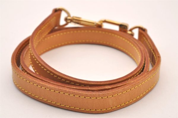 Authentic Louis Vuitton Leather Shoulder Strap Beige 39.4  LV 1068I Hot on Sale