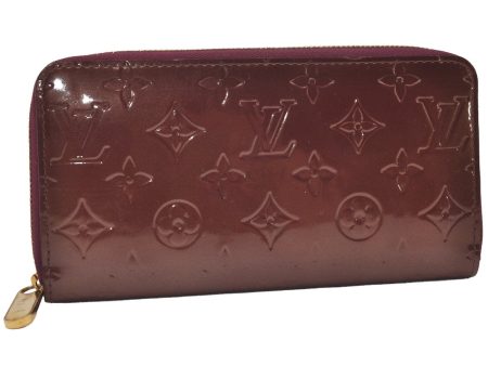 Authentic Louis Vuitton Vernis Zippy Wallet Long Purse Purple M90140 LV 2319I Sale