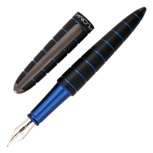 Diplomat Elox 14K Gold Fountain Pen - Ring Black Blue For Discount