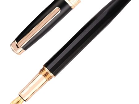 Intellio Mystique Fountain Pen - Matte Black GT For Sale