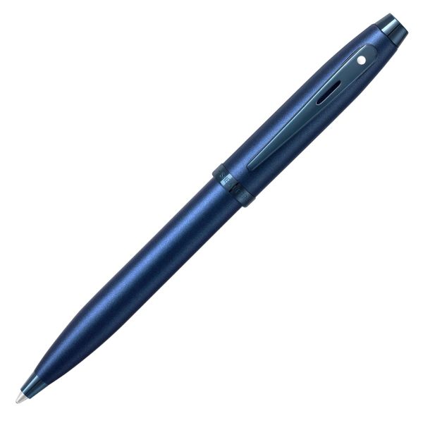 Sheaffer 100 Ball Pen - Satin Blue PVD For Cheap