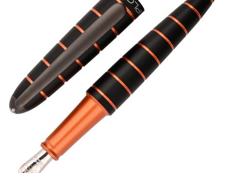 Diplomat Elox 14K Gold Fountain Pen - Ring Black Orange Supply