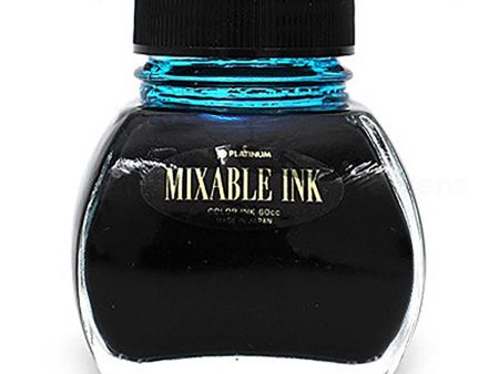 Platinum Mixable Aqua Blue Ink Bottle, Light Blue - 60ml Online now