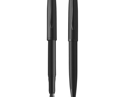 Pelikan Jazz Noble Elegance Fountain & Ball Pen Gift Set - Carbon PVD Online now