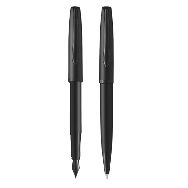 Pelikan Jazz Noble Elegance Fountain & Ball Pen Gift Set - Carbon PVD Online now