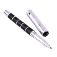 Intellio FDR Roller Ball Pen - Black Silver Rings CT For Sale