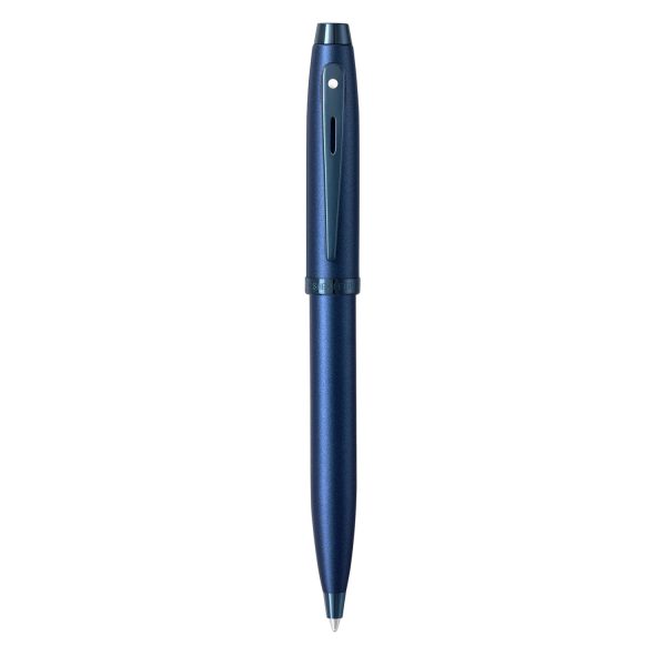 Sheaffer 100 Ball Pen - Satin Blue PVD For Cheap