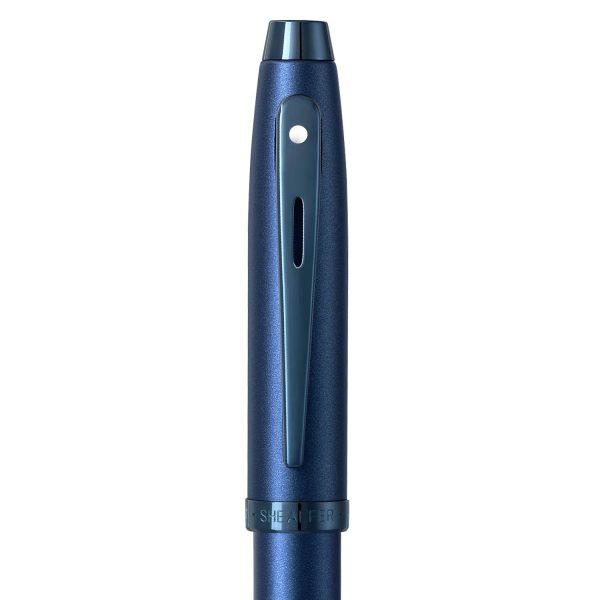 Sheaffer 100 Ball Pen - Satin Blue PVD For Cheap