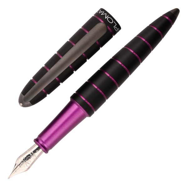 Diplomat Elox 14K Gold Fountain Pen - Ring Black Purple Discount